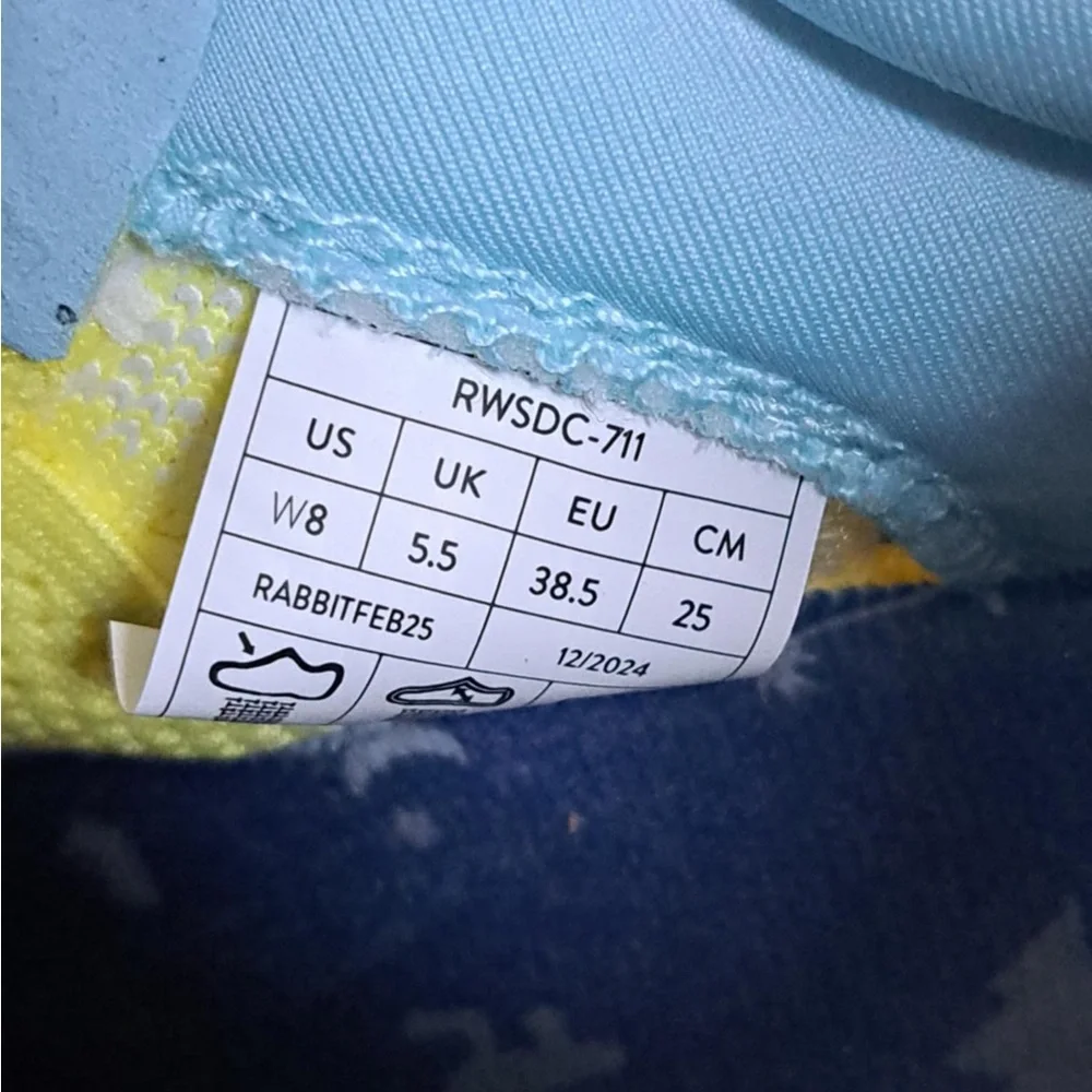 Rabbit "Dream Chaser" running shoes yellow and blue - Wmns sz 8 - Picture 8 of 11